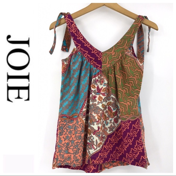 💕SALE💕 Joie Multi Color Tie Tank Top - Picture 2 of 7